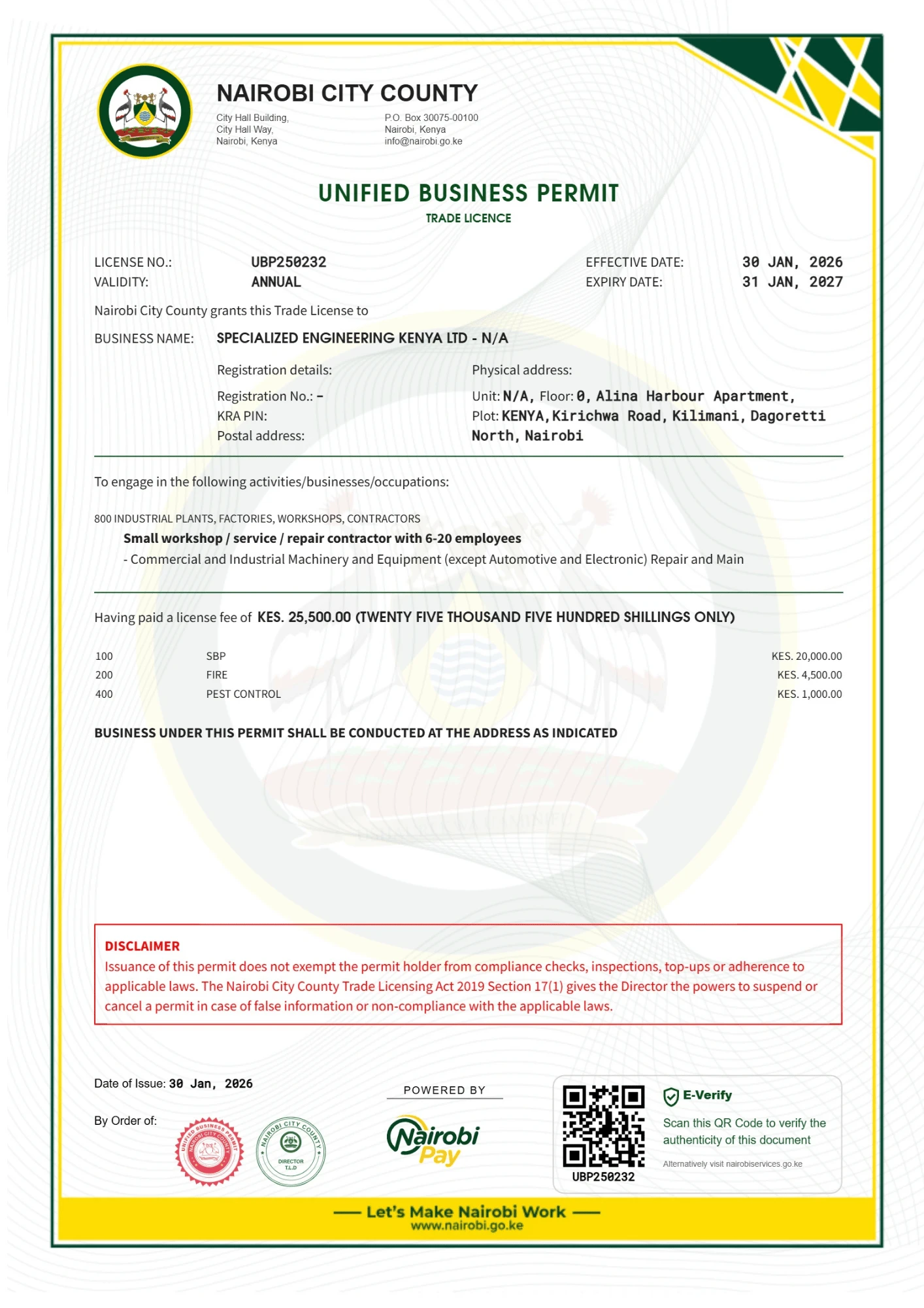 Nairobi City County document